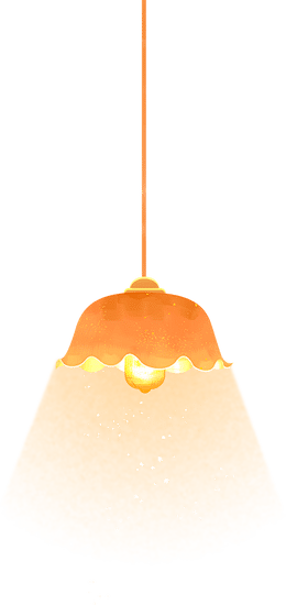 感恩节享美食温馨插画-水晶吊灯