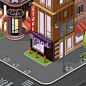 Vector isometric part megapolis. Night landscape. : Vector isometric part megapolis. Night landscape. Vector illustratoin.