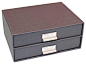 Bigso Birger File Box, 2 Drawer, Charcoal contemporary-desk-accessories@北坤人素材