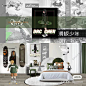 This may contain: an image of a bedroom with skateboards on the wall and in the bed room