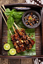 Sate Tempe - Indonesian sate tempe serves with spicy sweet sauce