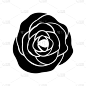 黑色,玫瑰,分离着色,白色,自然,花朵,植物群,剪影,装饰