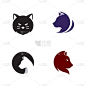 猫图标设计矢量插图设计