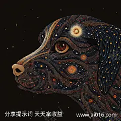 时间小狗_提示词查看_Midjourneyai绘图工具关键词描述词咒语_512X512像素-细节,浮世绘艺术,艺术,夜空,狗,动物,幻想,可爱的,拼贴画,矢量插画,写实,卡通-提示词编号:2023060911284274-绘ai-www.ai016.com