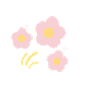 撒花粉色花瓣卡通表情装饰贴纸动图GIF