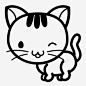 猫眨眼傻图标高清素材 傻 傻瓜 卡瓦伊 宠物 小猫 搞笑 猫 眨眼 icon 标识 标志 UI图标 设计图片 免费下载 页面网页 平面电商 创意素材