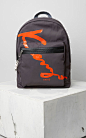 Medium KENZO Signature backback, ANTHRACITE, KENZO