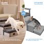 Amazon.com : COZY KISS Dog Stairs for Small Dogs, Pet Stairs for High Beds and Couch, Pet Ramp for Small Dogs and Cats, 3-Step Grey : Pet Supplies