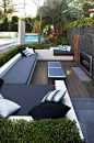 outdoor lounging spaces