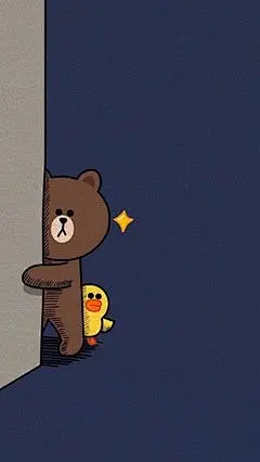 line 可妮兔 布朗熊 动漫 苹果手机高清壁纸 1080x1920_爱思助手
