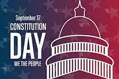 宪法的一天。9月17日。节日的概念。模板的背景，旗帜，卡片，海报与文字题词。向量EPS10插图。