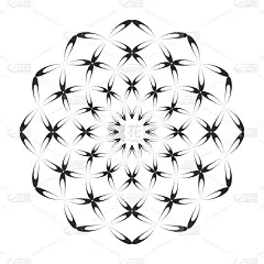 抽象装饰的几何圆形图案。