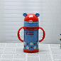 Hot Sale Stainless Steel Thermos with Straw for Kids Travel Vacuum Cup with Straw Sippy Water Bottle for Child SH06