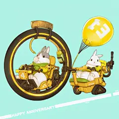 画师笔下全副武装的兔子们，开着坦克驾驶着机甲，猛男就该看这个|小兔子|武器_网易订阅