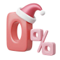 0 Percent Discount  3D Icon