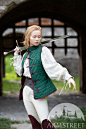 Two-piece cotton female gambeson with lacing “Dark Star” for sale | Underarmour padding store ArmStreet.com. Available in: dark blue cotton, green cotton, black cotton, blue cotton, burgundy cotton, dark blue cotton, green cotton, black cotton, blue cotto