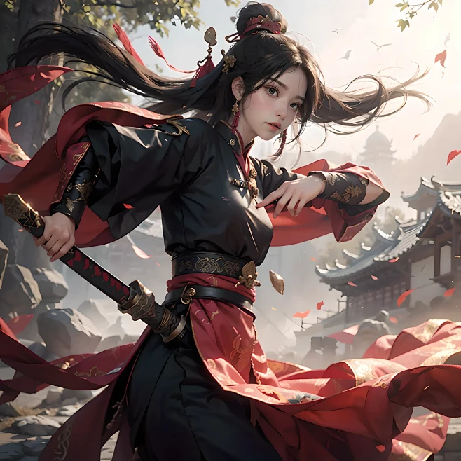 女剑客14｜LiblibAI-花瓣网