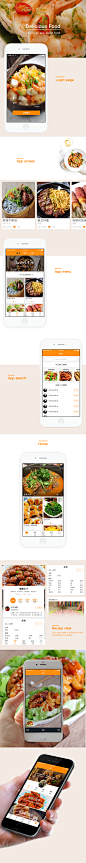 这是一款美食类APP ， 自己平时也喜欢做饭，就想有时间也做一个美食类APP，参考了一些同类产品，也加入了自己的也些想法，图片来自花瓣，和豆果美食。