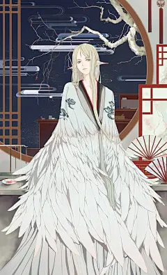 手绘、古风、水墨、人物、插画、封面、场景