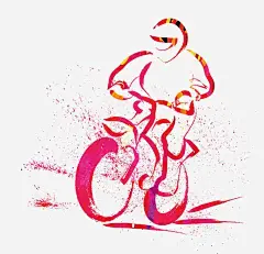 骑自行车的人png免抠素材_新图网 https://ixintu.com 骑自行车的人 骑自行车 骑车 手绘人物 红色