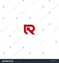 R logo house vector symbol
