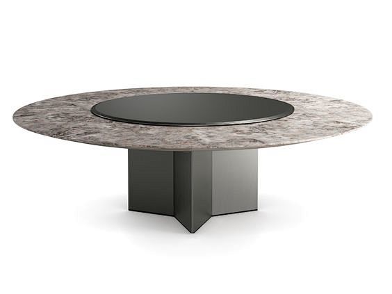 Round marble table w...