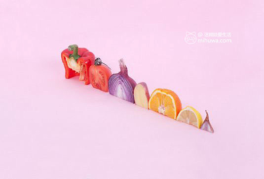 创意摄影：俏皮的蔬菜水果集体照