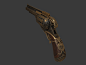 Steampunk Handgun, Pavel Bogdanov : This steampunk handgun was made for Monthly Environment Challenge on Polycount (http://polycount.com/discussion/186610/monthly-environment-art-challenge-may-june-2017-48). The initial concept was provided by Remko Troos
