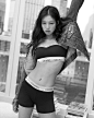 Photo shared by Calvin Klein on February 27, 2024 tagging @mertalas, and @jennierubyjane. May be a black-and-white image of 1 person, hair and bra.