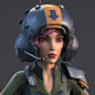 ATLAS REACTOR "Zuki", Jesse Sandifer : This was my last character I created while at Blur. I was responsible for character modeling, shading, texturing, and hair for Zuki.  Original game model and initial sculpt by Darren Pattenden. I provided t