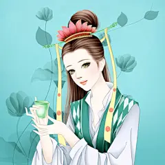 设计师知止小小说月刊封面古装美人插画