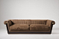 Wood padded with Polyurethane, upholstered with nubuk with special stitching. Ziricote wood frontal frame with 3d sculptural Gold Medusa Gold. Available in fabrics and leather from the collection.Size: 3 seater cm 280x95xh72, 2 seater cm 212x95xh72