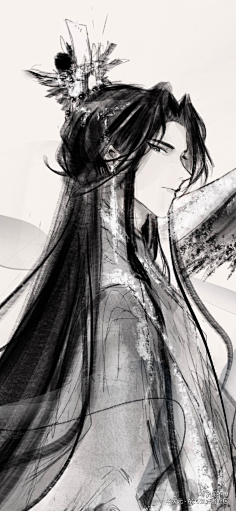 人物线稿_黑白分明丶-花瓣网|陪你做生活的设计师 | 古风美男