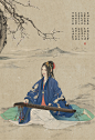 【工笔画素材】千景绘古风工笔人物作品 高清大图