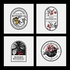 华丽商业标志徽章复古美容品牌logo标志矢量图设计素材