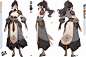 古风少女三视图 150P图包+关键词-AIGC绘画-微元素 - Element3ds.com!