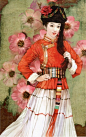 56个民族传统服饰手绘_普米族