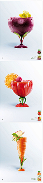 Pierre Martinet的创意蔬菜鸡尾酒广告 #采集大赛#