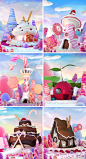 Candy houses on Behance: 
