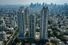 城市高楼效果航拍摄影图