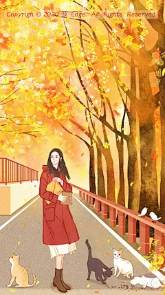 秋意浓_棱-Edge__插画师作品_涂鸦王国gracg.com