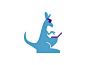 Thinking kangaroo logo animation
