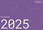 简约紫色2025蛇年日历台历word PDF indesign可编辑设计素材模板-淘宝网