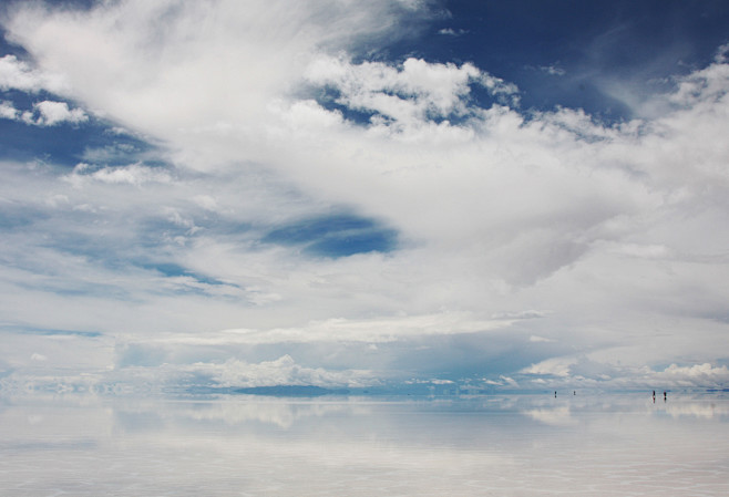 蓝天白云 天水一色 水上的人儿#米洛图片...