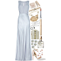 A fashion look from December 2015 featuring floor length evening dresses, pink leather pumps and fish handbag. Browse and shop related looks.