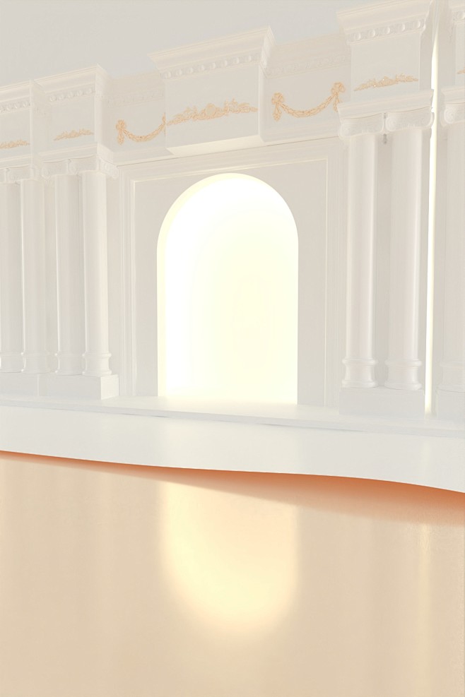 门 金色 场景 3D 