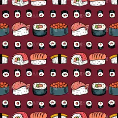 寿司,四方连续纹样,华丽的,传统,菜单,食品,紫菜,餐馆,午餐,复古