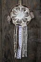 perfect for the teepee!!  Handmade Lace Dream Catcher. $20.00, via Etsy.