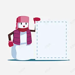 卡通雪人可爱手绘圣诞节围巾帽子矢量图 元素 免抠png 设计图片 免费下载 页面网页 平面电商 创意素材