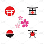 日本之门矢量图标设计插图